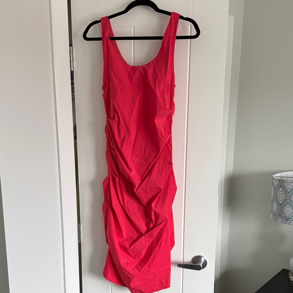 Chic Sleeveless coral Midi Dress